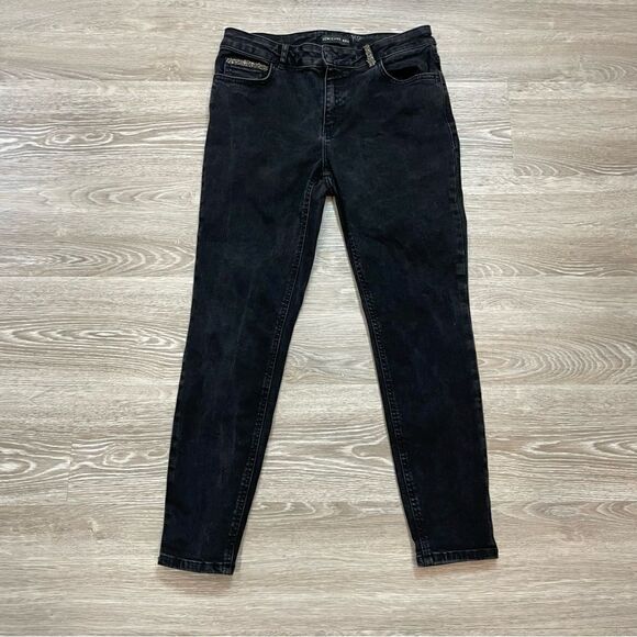 LCW Jeans CLASSIC Skinny Fit Straight Black Jeans with Rhinestone details - Picture 1 of 6
